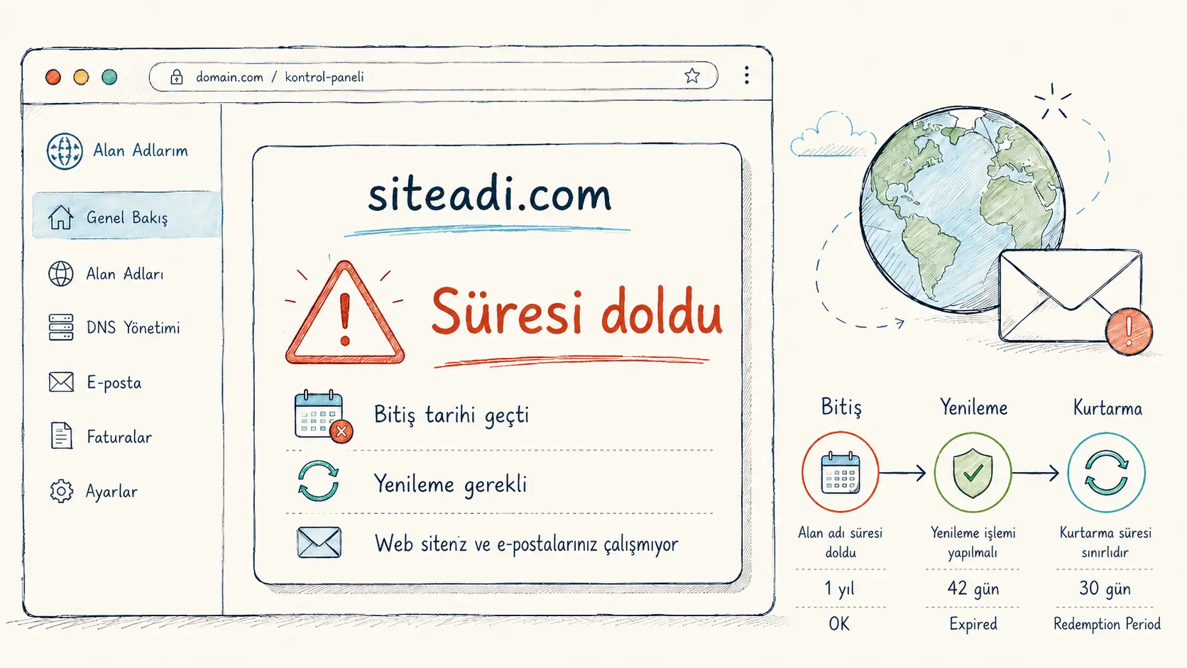 Domain Süresi Dolarsa Ne Olur?