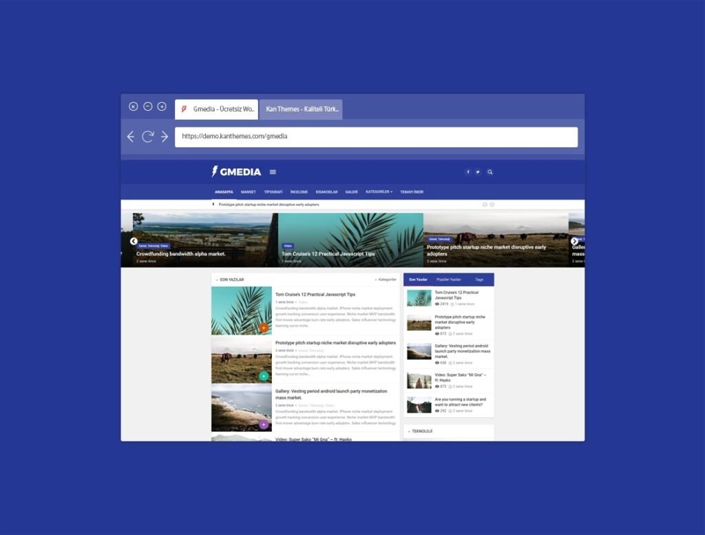 Wordpress Teknoloji Temaları